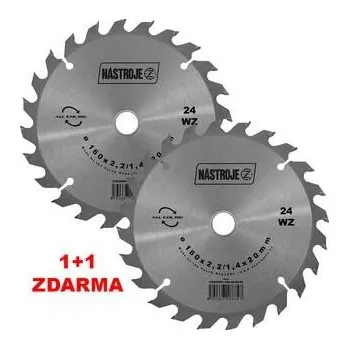 Pilový kotouč NÁSTROJE CZ Pilový kotouč SK 160x2,2/1,4x20 5391 24 WZ !!! 2 kusy za cenu 1 kusu !!! - SET-CZ225391-160-22-20-24-I23