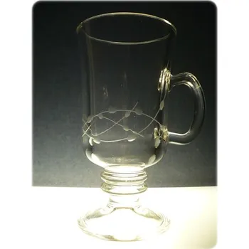 sklenice na kávu nebo latte 2ks, Venezia s rytinou korale - ručně ryté (broušené), dárková krabička