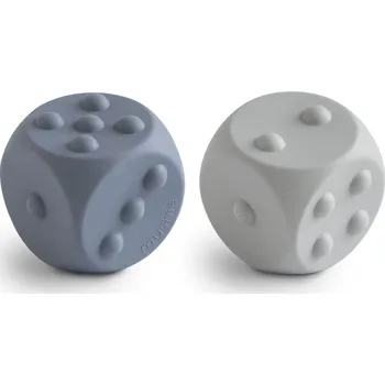 Hračka MUSHIE silikonové kostky pop-it 2ks Tradewinds/Stone