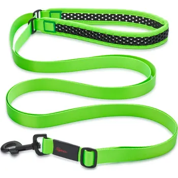 Vodítko pro psa Tamer Popruhové vodítko SOFTY | zelenočerné Délka: 4 m, Šířka držadla: 2,8 cm