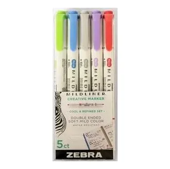 Zvýrazňovač Sada Mildliner 5 Cool & Refined