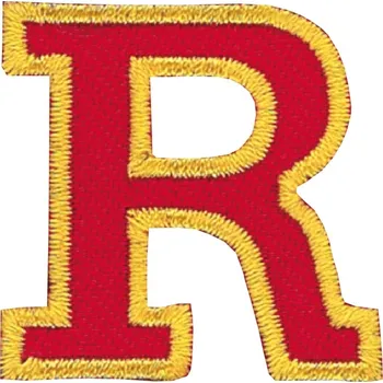 Nažehlovací vyšívané písmenko R - červené, výška 3 cm