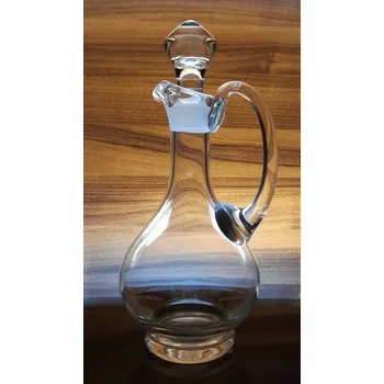 Lahev na víno s ouškem 750ml ručně foukaná