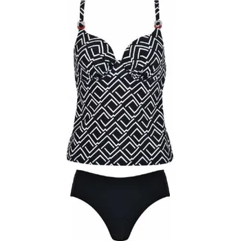 Dámské plavky Dámské dvojdílné plavky tankiny Naturana 77053 černá Barva: černá, Velikost: 80C