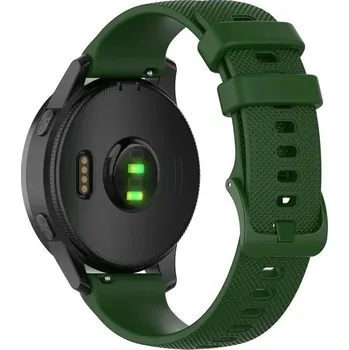 Příslušenství k chytrým hodinkám eses Silikonový rychloupínací řemínek pro Garmin - Tmavě zelený, 18 mm