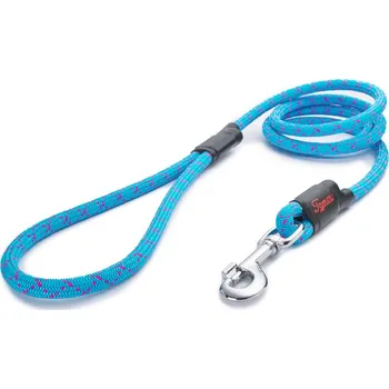 Vodítko pro psa Tamer Lanové vodítko KLASIK | Velký pes | tyrkysové s růžovým prošitím - 054 Délka: 115 cm