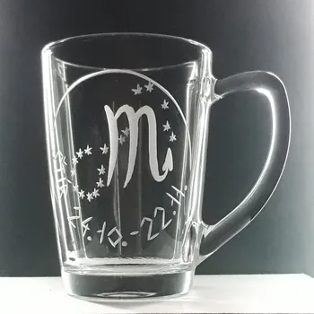 Hrníček 250ml znamení štír - ručně ryté (broušené) dárková krabička