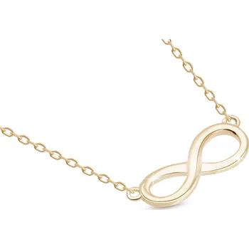 Řetízek biju Stříbrný řetízek, pozlacený 14k s přívěskem, nekonečno 3001875