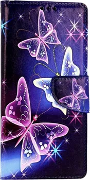 Pouzdro na mobilní telefon TopQ Knížkové pouzdro pro Samsung Galaxy A14 5G modré s motýlky/94253