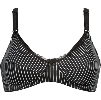 Těhotenská podprsenka Mateřská kojící podprsenka Naturana pruhovaná 5105 Barva: černobílá, Velikost: 80B