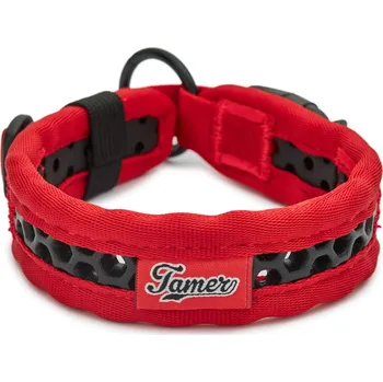 Obojek pro psa Tamer Perforovaný obojek SOFTY | červeno - černý Šířka: 2,8 cm, Obvod krku: 35 - 41 cm