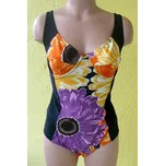 Body Wear Dámské jednodílné černooranžové plavky P10 Barva: černooranžová, Velikost: 90E