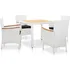 Zahradní sestava 5dílný zahradní jídelní set 45982 bílý
