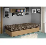 Nabytekmorava Válenda Junior 200x80 cm bez čela, matrace pružinová barva lamina: buk, Barva potahu: Mega 047 hnědá