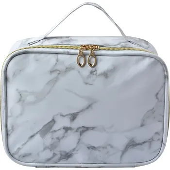 Kosmetická taška Dámská bílá toaletní mramorovaná taška Marble - 21*8*13 cm