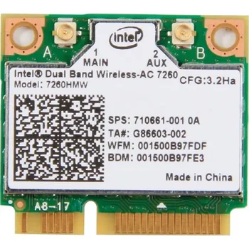 Síťová karta Intel Dual Band Wireless-AC 7260 miniPCIe Karta