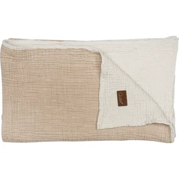 Dětská deka Béžová mušelínová dětská deka Quax Natural 110 x 90 cm