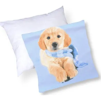 Dekorativní polštářek 3D povláček na polštářek APEX - Labrador - SET Polštářek s výplní + Povláček