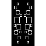 Designová kovová výplň, laserem vypálený vzor 1009, rozměr 1000x2000x2,0 mm, bez povrchové úpravy, perforace 11%