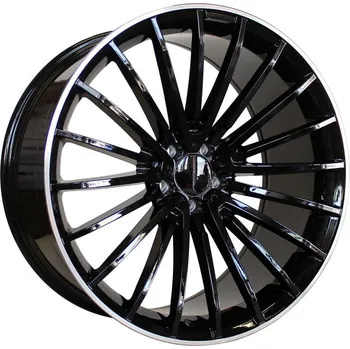 Alu kolo Alu kola Racing Line MR532, 22x10.5 5x112 ET40, černá + leštěný límec (zátěžová)