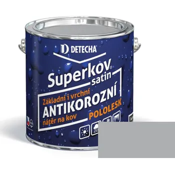 barva na kov Detecha SUPERKOV SATIN 5kg šedý (pastelový) RAL 7040