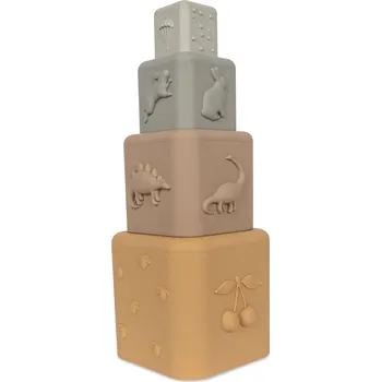 Hračka pro nejmenší Konges Slojd Konges Sløjd Věž ze silikonových kostek Konges Sløjd Silicone Stacking Tower