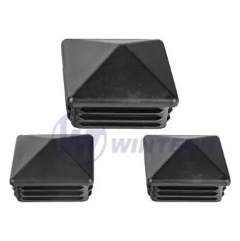 Plotový sloupek Zátka do jeklu čtvercová 50x50mm, černá / balení 100 ks