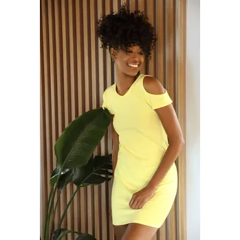 Dámská noční košile Dámská noční košilka Esi Žlutá - Dkaren žlutá XXL