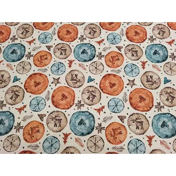 BYTEMA Vánoční dekorační látka SELSKÉ VÁNOCE 2 šíře 140 cm