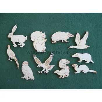 Dřevěná hračka Zvířátka lesní 2 č.10017 - sada s magnetkou