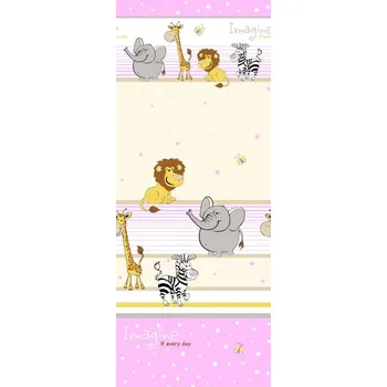 Povlečení Bavlněné dětské povlečení Safari růžové Rozměr: 40x60 a 100x138 cm