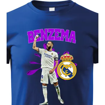 Chlapecké tričko Dětské tričko Karim Benzema, Barva Modrá, Velikost 158 cm/12 roků, Canvas Dětské tričko Bezvatriko.cz 2045