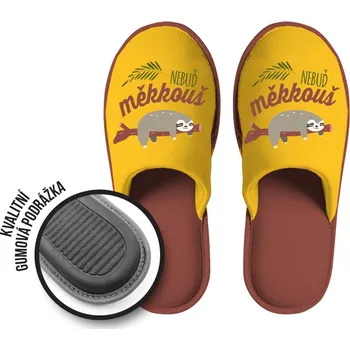 Žertovný předmět Dárkové papuče Nebuď měkouš