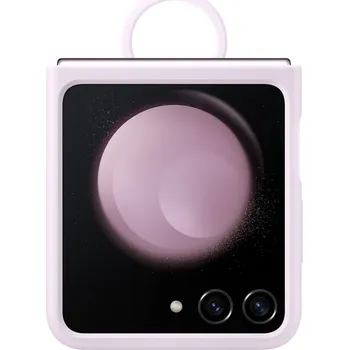 Pouzdro na mobilní telefon Samsung Silikonový kryt s držákem na prst pro Samsung Galaxy Z Flip 5, Lavender