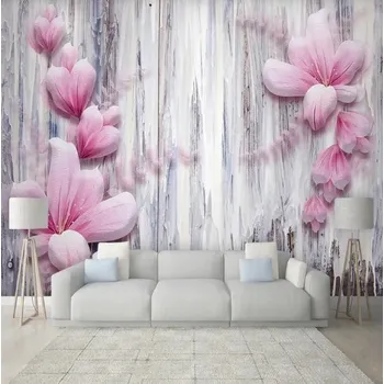 Fototapeta Solution Media 3D tapety - Růžové květy MU4774 3 - 3D Relief - Vliesová tapeta - 320g/m2