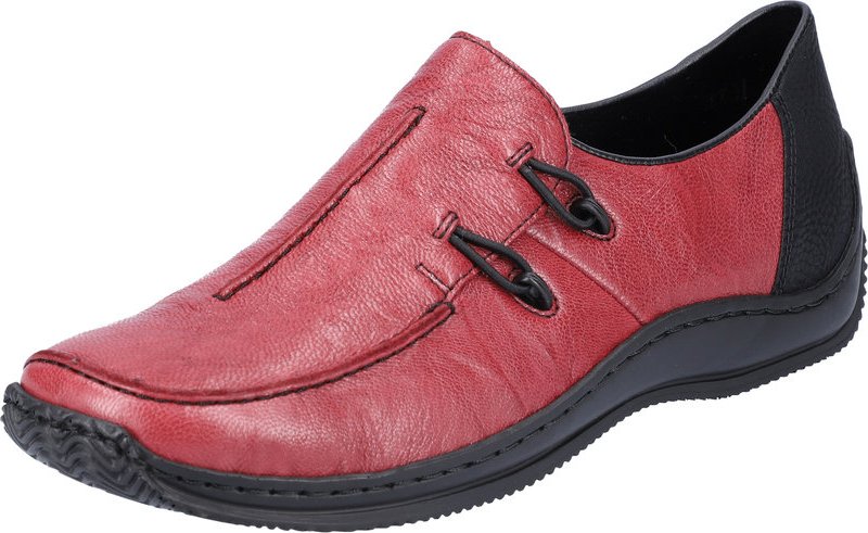 Dámská obuv celoroční, kožená RIEKER DC L1751-35 červená 36