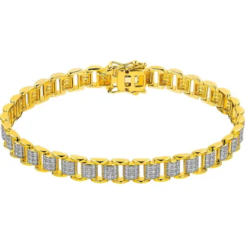 Náramek Zlatý náramek s diamanty - 18 cm - 1,00 ct - ryzost 585 - 172.150