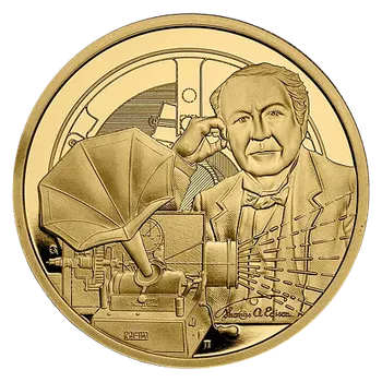Exkluzivní zlatá mince Thomas Edison 1 Oz 2023 (Icons of Inspiration) - (7.)