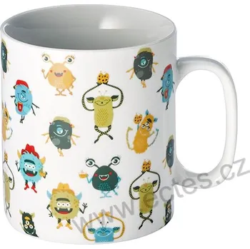 ChaCult HAPPY MONSTERS velký porcelánový jumbo hrnek s veselými příšerkami 750ml