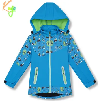 Chlapecká softshellová bunda, zateplená - KUGO HK5603, tyrkysová Barva: Tyrkysová, Velikost: 104