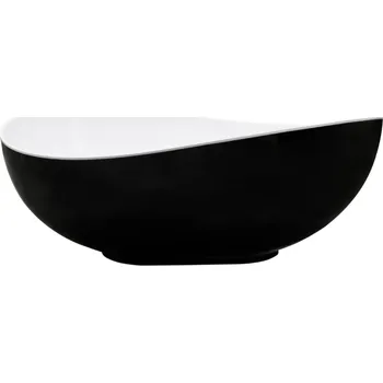 Vana Besco Siya Black 172x100 volně stojící vana, litý mramor