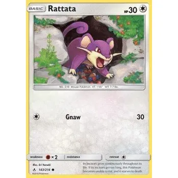 Sběratelská karetní hra Pokémon UNB 143/214 Rattata - Unbroken Bonds Stav: Excellent, Verze: REVERSE HOLO