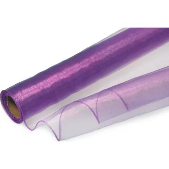 Party dekorace Organza 40cm x 8m tmavá violet