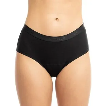 Ecomodi menstruační kalhotky černé z bambusu vysoký pas sací třída Střední m