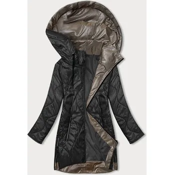 Černá dámská bunda s odepínací kapucí (B8218-1) odstíny černé 52