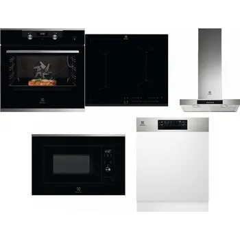 Set domácích spotřebičů ELECTROLUX KODEC75X2 + ELECTROLUX EIV634 + ELECTROLUX LFT426X + ELECTROLUX LMS2203EMX + ELECTROLUX EEM48300IX