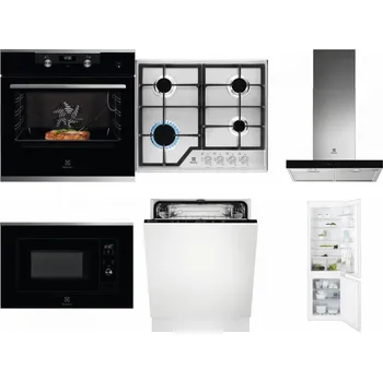 Set domácích spotřebičů ELECTROLUX KODEC75X2 + ELECTROLUX KGS6426SX + ELECTROLUX LFT766X + ELECTROLUX LMS2203EMX + ELECTROLUX EEA27200L + ELECTROLUX ENT6TF18S