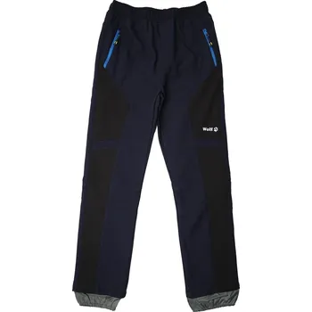 Chlapecké kalhoty Chlapecké softshellové kalhoty Wolf s fleecem B2394 vel. 122,128 tmavě modré
