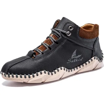 Pánské tenisky Turistické pánské tenisky outdoor s nápisem Velikost: 38, Barva (Varianta): Černá 01