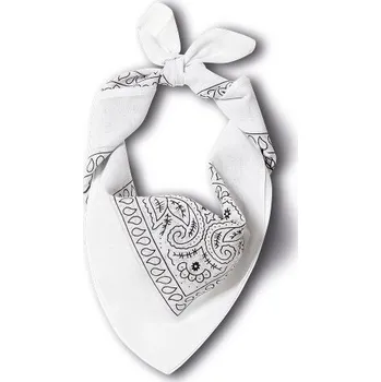 Šátek westernový vzorovaný šátek 54x54 cm Barva: bílá